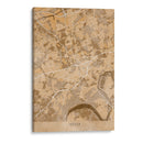 Mapa vintage sepia de Essen Alemania - Rosana Laiz Blursbyai | Cuadro decorativo de Canvas Lab