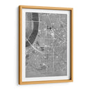 Mapa vintage gris del centro de Dusseldorf, Alemania - Rosana Laiz Blursbyai | Cuadro decorativo de Canvas Lab