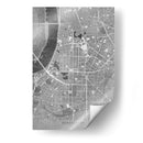 Mapa vintage gris del centro de Dusseldorf, Alemania - Rosana Laiz Blursbyai | Cuadro decorativo de Canvas Lab