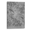 Mapa vintage gris de Dusseldorf Alemania - Rosana Laiz Blursbyai | Cuadro decorativo de Canvas Lab