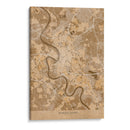 Mapa vintage sepia de Dusseldorf Alemania - Rosana Laiz Blursbyai | Cuadro decorativo de Canvas Lab