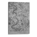 Mapa vintage gris de Duisburg Alemania - Rosana Laiz Blursbyai | Cuadro decorativo de Canvas Lab