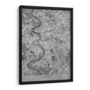 Mapa vintage gris de Duisburg Alemania - Rosana Laiz Blursbyai | Cuadro decorativo de Canvas Lab