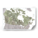 Mapa detallado de Canadá en acuarela verde - Rosana Laiz Blursbyai | Cuadro decorativo de Canvas Lab