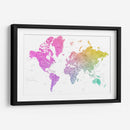 Mapa mundial en acuarela con países Leo - Rosana Laiz Blursbyai | Cuadro decorativo de Canvas Lab