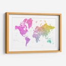 Mapa mundial en acuarela con países Leo - Rosana Laiz Blursbyai | Cuadro decorativo de Canvas Lab