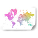 Mapa mundial en acuarela con países Leo - Rosana Laiz Blursbyai | Cuadro decorativo de Canvas Lab
