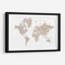 Mapa mundial en acuarela con países Abey - Rosana Laiz Blursbyai | Cuadro decorativo de Canvas Lab