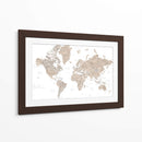 Mapa mundial en acuarela con países Abey - Rosana Laiz Blursbyai | Cuadro decorativo de Canvas Lab