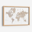Mapa mundial en acuarela con países Abey - Rosana Laiz Blursbyai | Cuadro decorativo de Canvas Lab
