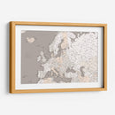 Mapa de Europa con alto detalle en neutrales - Rosana Laiz Blursbyai | Cuadro decorativo de Canvas Lab