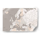 Mapa de Europa con alto detalle en neutrales - Rosana Laiz Blursbyai | Cuadro decorativo de Canvas Lab
