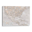 Mapa Lucille de los Estados Unidos y el mar Caribe - Rosana Laiz Blursbyai | Cuadro decorativo de Canvas Lab