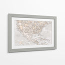 Mapa Lucille de los Estados Unidos y el mar Caribe - Rosana Laiz Blursbyai | Cuadro decorativo de Canvas Lab