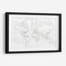 Mapa mundial detallado con ciudades blancas Maeli - Rosana Laiz Blursbyai | Cuadro decorativo de Canvas Lab