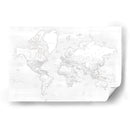 Mapa mundial detallado con ciudades blancas Maeli - Rosana Laiz Blursbyai | Cuadro decorativo de Canvas Lab