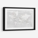 Mapa mundial detallado con ciudades neutrales Maeli - Rosana Laiz Blursbyai | Cuadro decorativo de Canvas Lab
