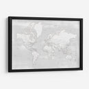 Mapa mundial detallado con ciudades neutrales Maeli - Rosana Laiz Blursbyai | Cuadro decorativo de Canvas Lab