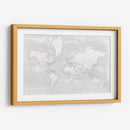 Mapa mundial detallado con ciudades neutrales Maeli - Rosana Laiz Blursbyai | Cuadro decorativo de Canvas Lab