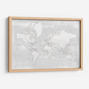 Mapa mundial detallado con ciudades neutrales Maeli - Rosana Laiz Blursbyai | Cuadro decorativo de Canvas Lab