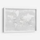 Mapa mundial detallado con ciudades neutrales Maeli - Rosana Laiz Blursbyai | Cuadro decorativo de Canvas Lab