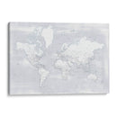 Mapa mundial detallado con ciudades frías de Maeli - Rosana Laiz Blursbyai | Cuadro decorativo de Canvas Lab