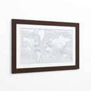 Mapa mundial detallado con ciudades frías de Maeli - Rosana Laiz Blursbyai | Cuadro decorativo de Canvas Lab