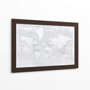 Mapa mundial detallado con ciudades frías de Maeli - Rosana Laiz Blursbyai | Cuadro decorativo de Canvas Lab