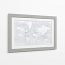 Mapa mundial detallado con ciudades frías de Maeli - Rosana Laiz Blursbyai | Cuadro decorativo de Canvas Lab