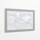 Mapa mundial detallado con ciudades frías de Maeli - Rosana Laiz Blursbyai | Cuadro decorativo de Canvas Lab