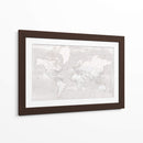 Mapa mundial detallado con ciudades cálidas Maeli - Rosana Laiz Blursbyai | Cuadro decorativo de Canvas Lab