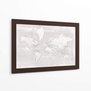Mapa mundial detallado con ciudades cálidas Maeli - Rosana Laiz Blursbyai | Cuadro decorativo de Canvas Lab