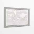 Mapa mundial detallado con ciudades cálidas Maeli - Rosana Laiz Blursbyai | Cuadro decorativo de Canvas Lab