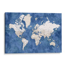 Mapa mundial detallado con ciudades Sabeen - Rosana Laiz Blursbyai | Cuadro decorativo de Canvas Lab