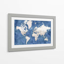 Mapa mundial detallado con ciudades Sabeen - Rosana Laiz Blursbyai | Cuadro decorativo de Canvas Lab