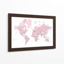 Mapa mundial detallado con ciudades Melit - Rosana Laiz Blursbyai | Cuadro decorativo de Canvas Lab