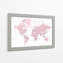 Mapa mundial detallado con ciudades Melit - Rosana Laiz Blursbyai | Cuadro decorativo de Canvas Lab