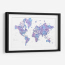 Mapa mundial detallado con ciudades Raúl - Rosana Laiz Blursbyai | Cuadro decorativo de Canvas Lab