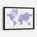 Mapa mundial detallado con ciudades Raúl - Rosana Laiz Blursbyai | Cuadro decorativo de Canvas Lab
