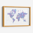 Mapa mundial detallado con ciudades Raúl - Rosana Laiz Blursbyai | Cuadro decorativo de Canvas Lab