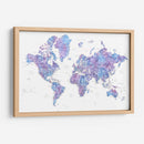 Mapa mundial detallado con ciudades Raúl - Rosana Laiz Blursbyai | Cuadro decorativo de Canvas Lab