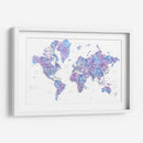 Mapa mundial detallado con ciudades Raúl - Rosana Laiz Blursbyai | Cuadro decorativo de Canvas Lab