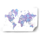 Mapa mundial detallado con ciudades Raúl - Rosana Laiz Blursbyai | Cuadro decorativo de Canvas Lab