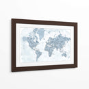 Mapa mundial detallado con ciudades Jacq - Rosana Laiz Blursbyai | Cuadro decorativo de Canvas Lab