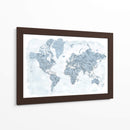 Mapa mundial detallado con ciudades Jacq - Rosana Laiz Blursbyai | Cuadro decorativo de Canvas Lab