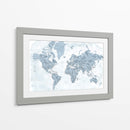 Mapa mundial detallado con ciudades Jacq - Rosana Laiz Blursbyai | Cuadro decorativo de Canvas Lab