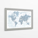 Mapa mundial detallado con ciudades Jacq - Rosana Laiz Blursbyai | Cuadro decorativo de Canvas Lab