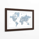 Mapa mundial detallado con ciudades Ninian - Rosana Laiz Blursbyai | Cuadro decorativo de Canvas Lab