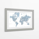 Mapa mundial detallado con ciudades Ninian - Rosana Laiz Blursbyai | Cuadro decorativo de Canvas Lab
