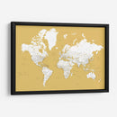 Mapa mundial detallado con ciudades Andrew - Rosana Laiz Blursbyai | Cuadro decorativo de Canvas Lab